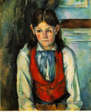  rote Kunst - Junge in einer roten Weste 4 Paul Cezanne